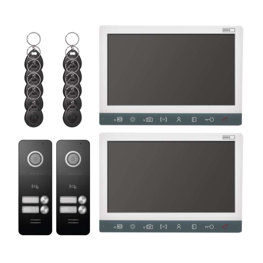 Set videodomofona EM-10AHD z 2 vhodoma za 2 uporabnika