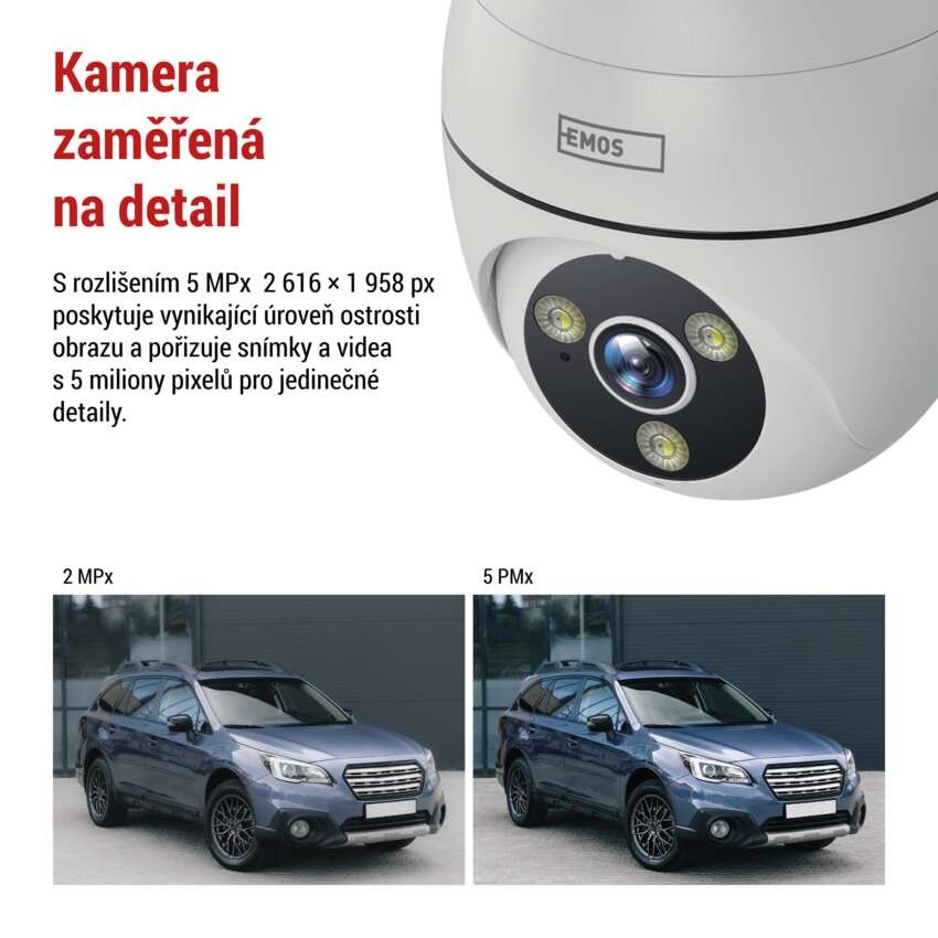 GoSmart Venkovní otočná kamera IP-800 WASP s WiFi, bílá