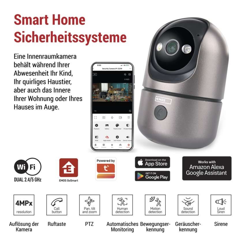 GoSmart Innen drehbare Überwachungskamera IP‑220W mit WiFi