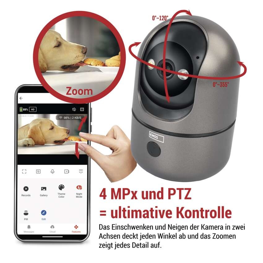 GoSmart Innen drehbare Überwachungskamera IP‑220W mit WiFi
