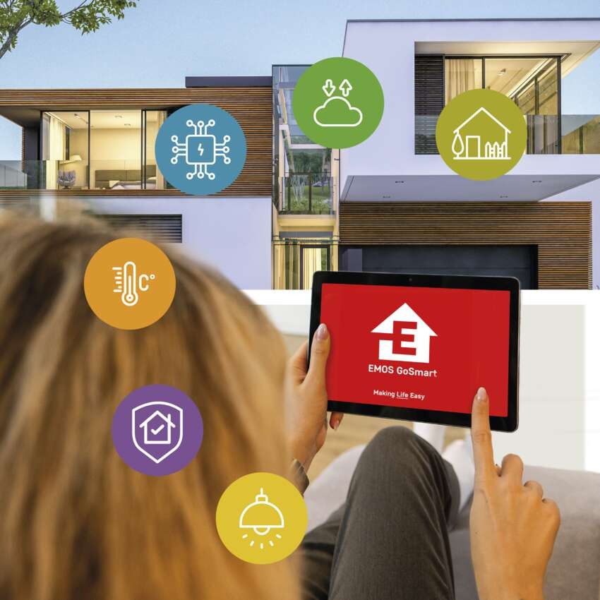 GoSmart Venkovní otočná kamera IP-310 TORCH s WiFi a světlem, bílá