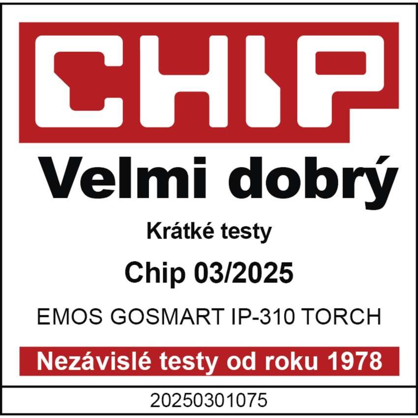 GoSmart Venkovní otočná kamera IP-310 TORCH s WiFi a světlem, bílá