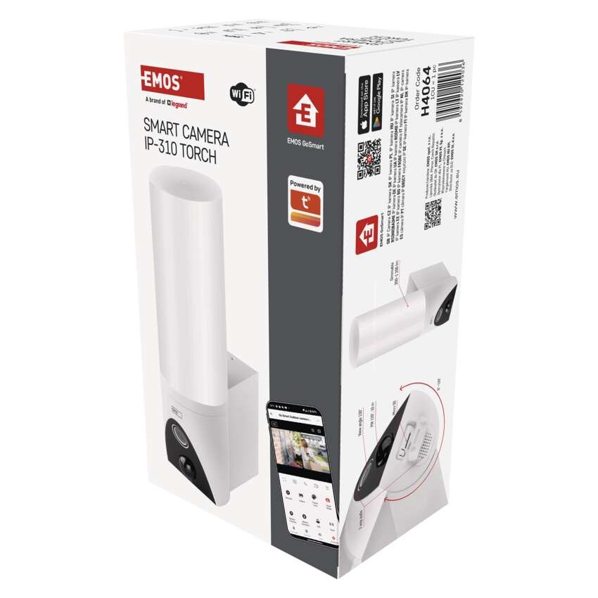GoSmart Venkovní otočná kamera IP-310 TORCH s WiFi a světlem, bílá