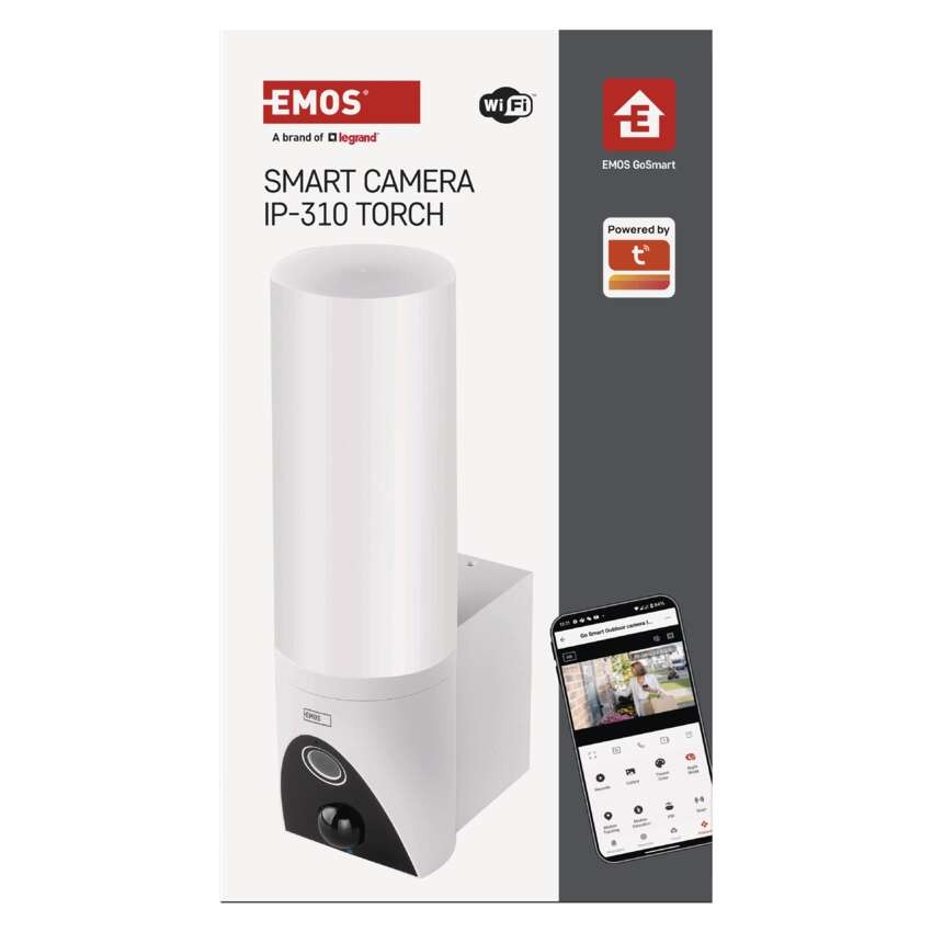 GoSmart Venkovní otočná kamera IP-310 TORCH s WiFi a světlem, bílá