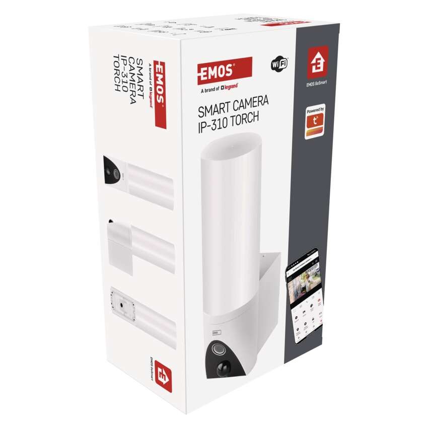 GoSmart Venkovní otočná kamera IP-310 TORCH s WiFi a světlem, bílá