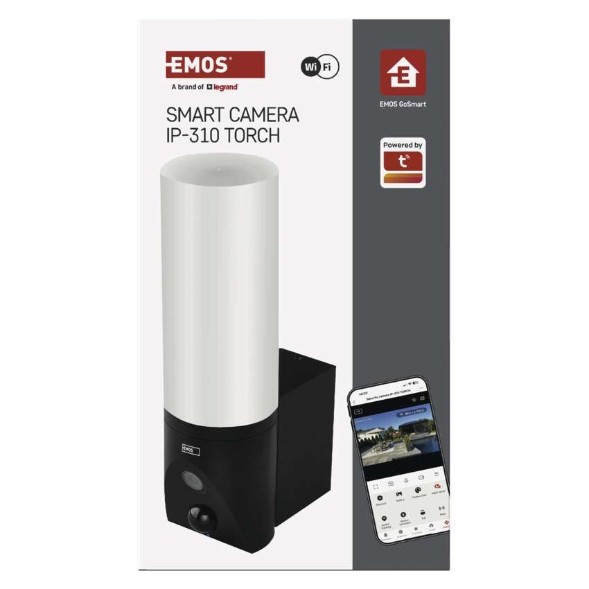 GoSmart Rotierende Outdoor IP Kamera mit WiFi und Licht IP-310 TORCH, schwarz