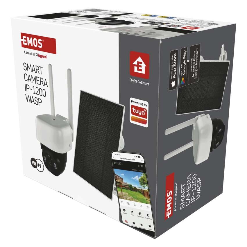 GoSmart Outdoor IP Kamera mit WiFi und Solarpanel IP-1200 WASP, batteriebetrieben