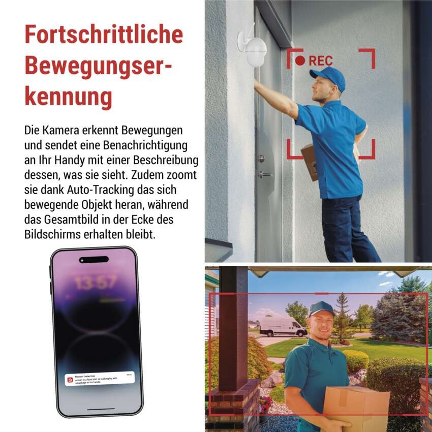 GoSmart Outdoor IP Kamera mit WiFi und Solarpanel IP-1200 WASP, batteriebetrieben