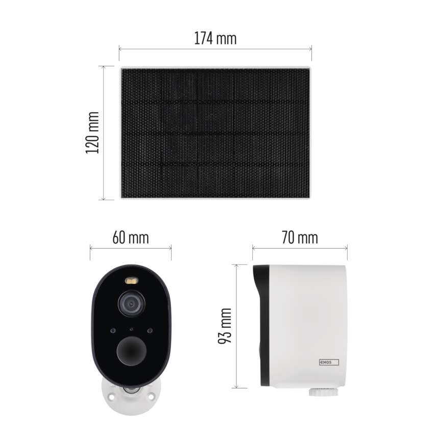 GoSmart Outdoor IP Kamera mit WiFi und Solarpanel IP-1150 SNAP, batteriebetrieben