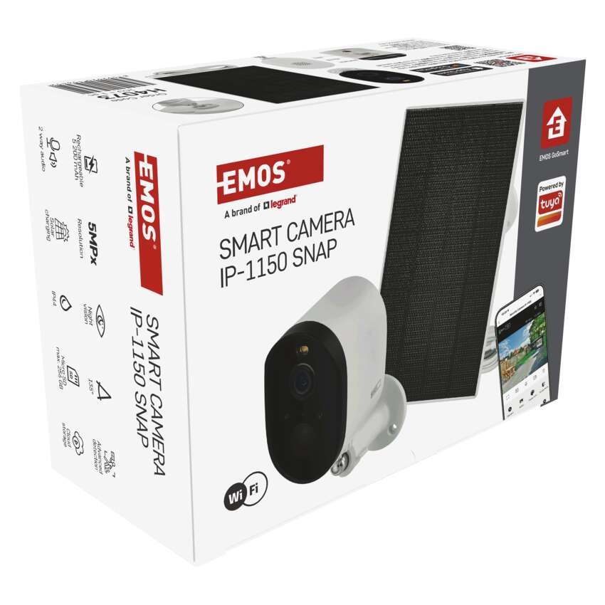 GoSmart Outdoor IP Kamera mit WiFi und Solarpanel IP-1150 SNAP, batteriebetrieben