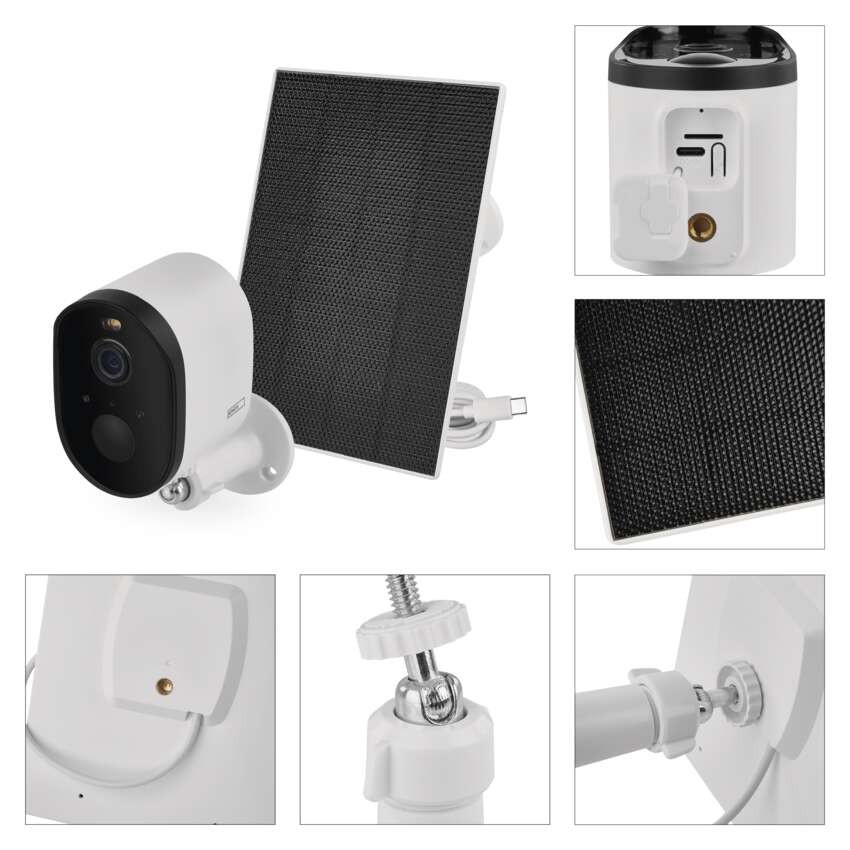GoSmart Outdoor IP Kamera mit WiFi und Solarpanel IP-1150 SNAP, batteriebetrieben