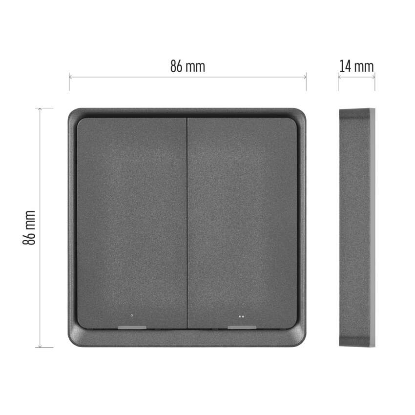 GoSmart Portabler Szenenschalter IP-2002ZB, ZigBee 3.0, 2 Tasten