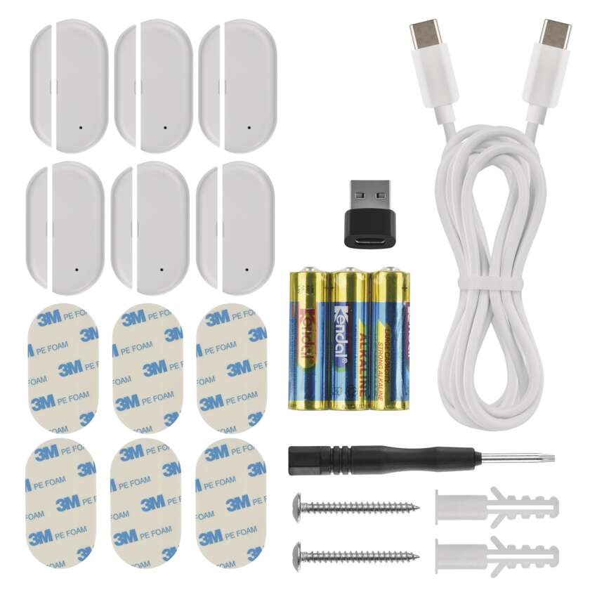 GoSmart alarm IP‑126L GUARDIAN s pohybovým čidlem, 6× dveřní/okenní senzor, WiFi