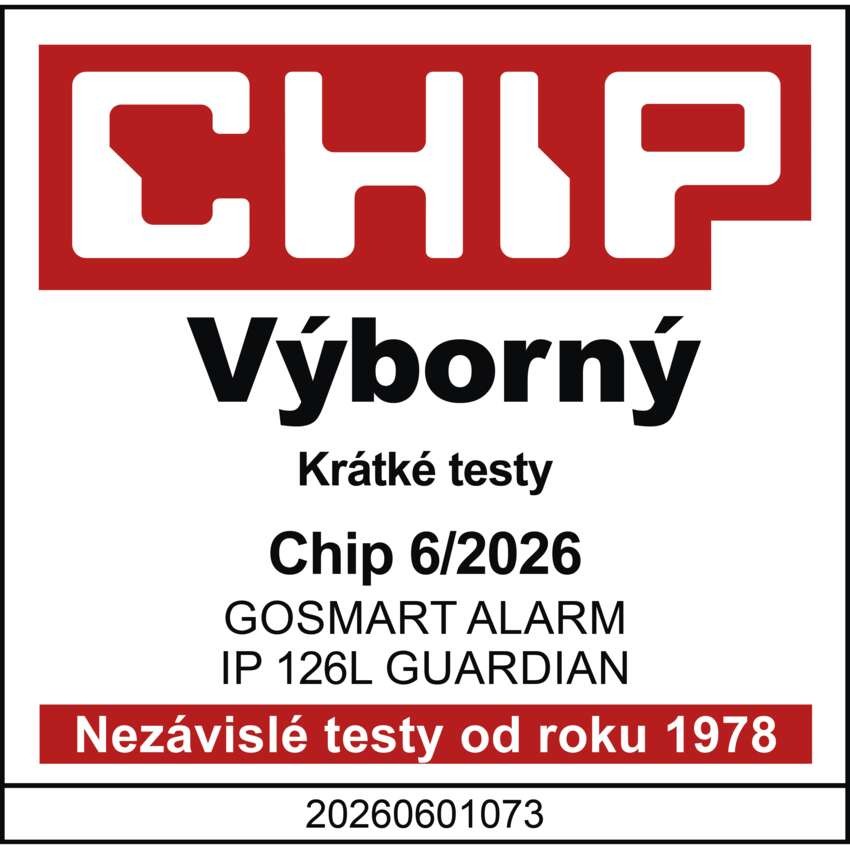 GoSmart alarm IP‑126L GUARDIAN s pohybovým čidlem, 6× dveřní/okenní senzor, WiFi