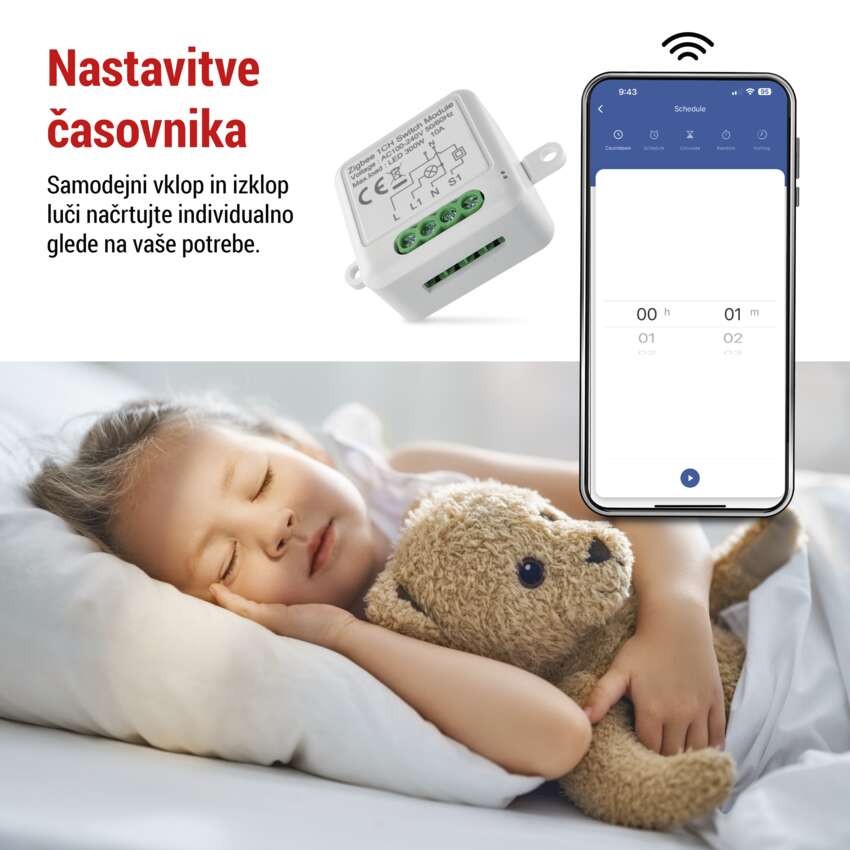 GoSmart stikalni modul IP-2101SZ, ZigBee, 1-kanalni