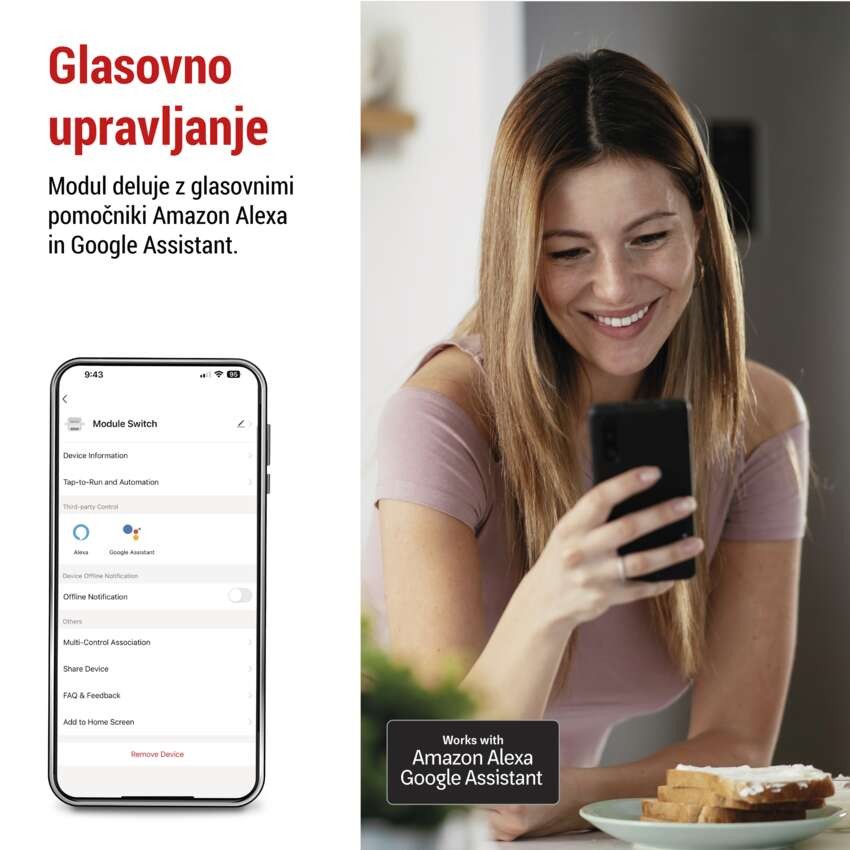 GoSmart stikalni modul IP-2101SZ, ZigBee, 1-kanalni