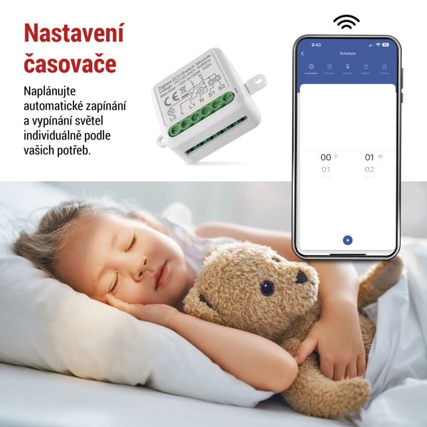 GoSmart modul spínací IP-2102SZ, ZigBee, 2-kanálový