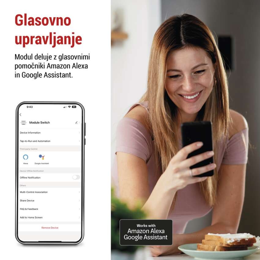 GoSmart stikalni modul IP-2102SZ, ZigBee, 2-kanalni