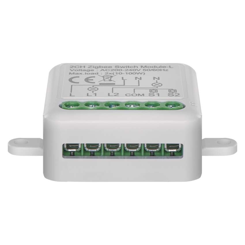 GoSmart Schaltermodul IP-2104SZ, ZigBee, 2-Kanal (kein N-Draht erforderlich)