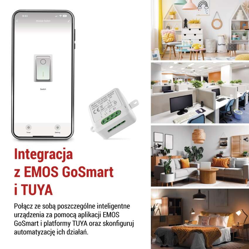 GoSmart Moduł włączeniowy IP-2101SW, WiFi, 1-kanałowy