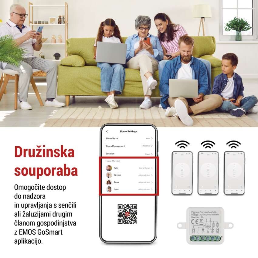 GoSmart modul za motorje IP-2121CZ, ZigBee, 1-kanalni