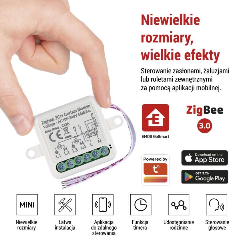GoSmart Moduł rolety IP-2122CZ, ZigBee, 2-kanałowy