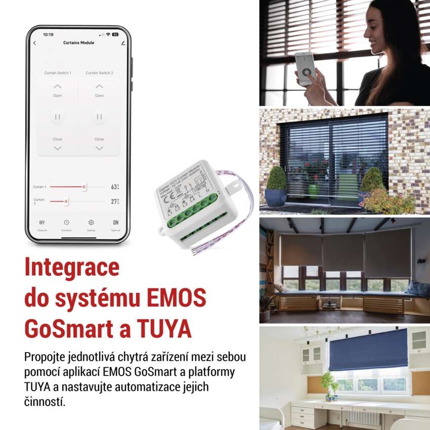 GoSmart modul motorický IP-2122CZ, ZigBee, 2-kanálový
