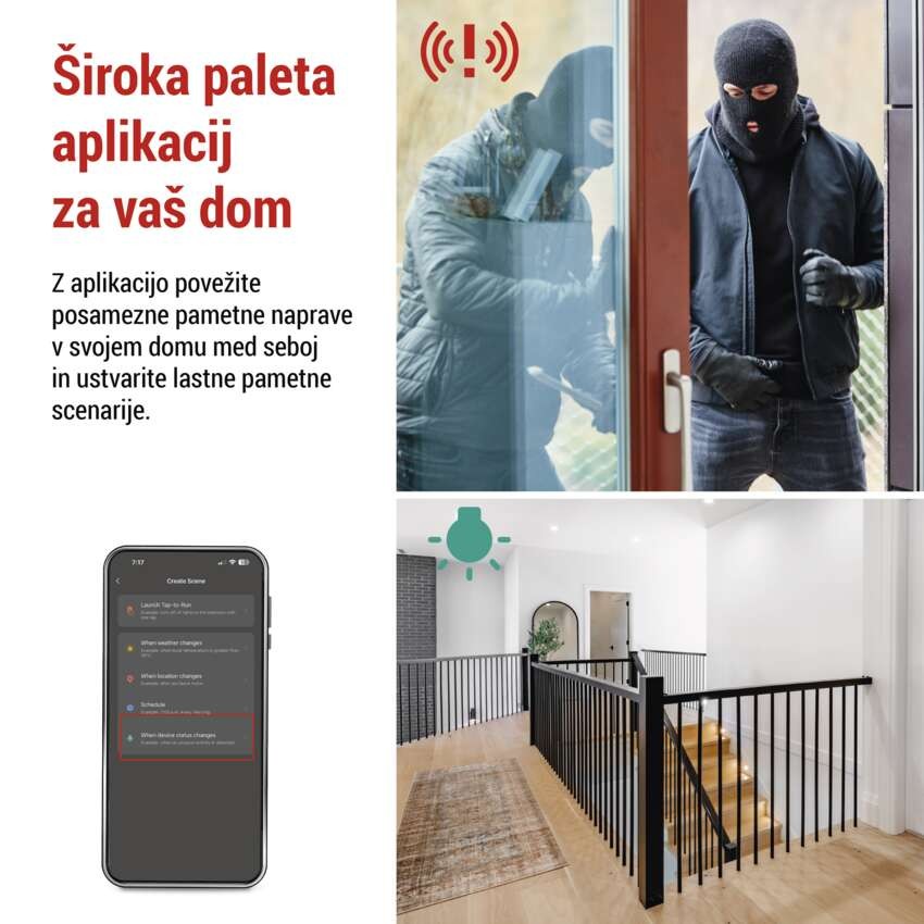 GoSmart PIR senzor (senzor gibanja) IP20, ZigBee