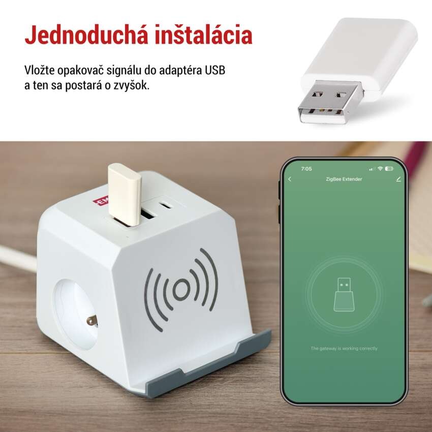 GoSmart opakovač signálu IP-2213Z pre bránu ZigBee