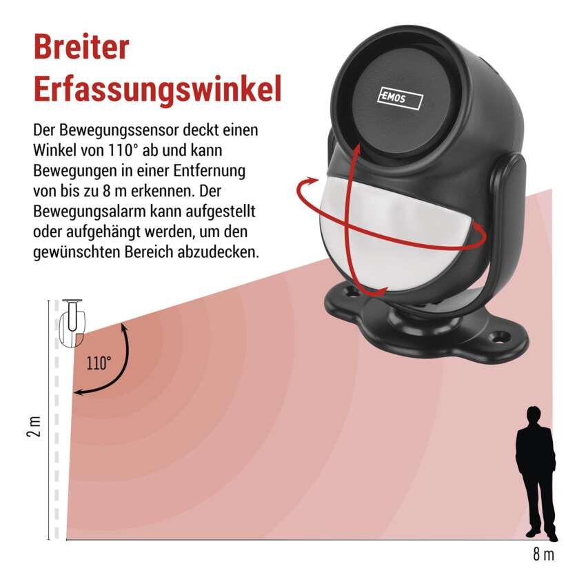 Alarm mit Bewegungsmelder EM‑125L PROTECTOR