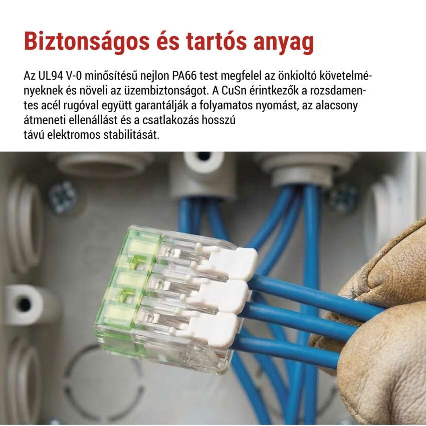Karos vezetékösszekötő 4 mm2, 10 szt