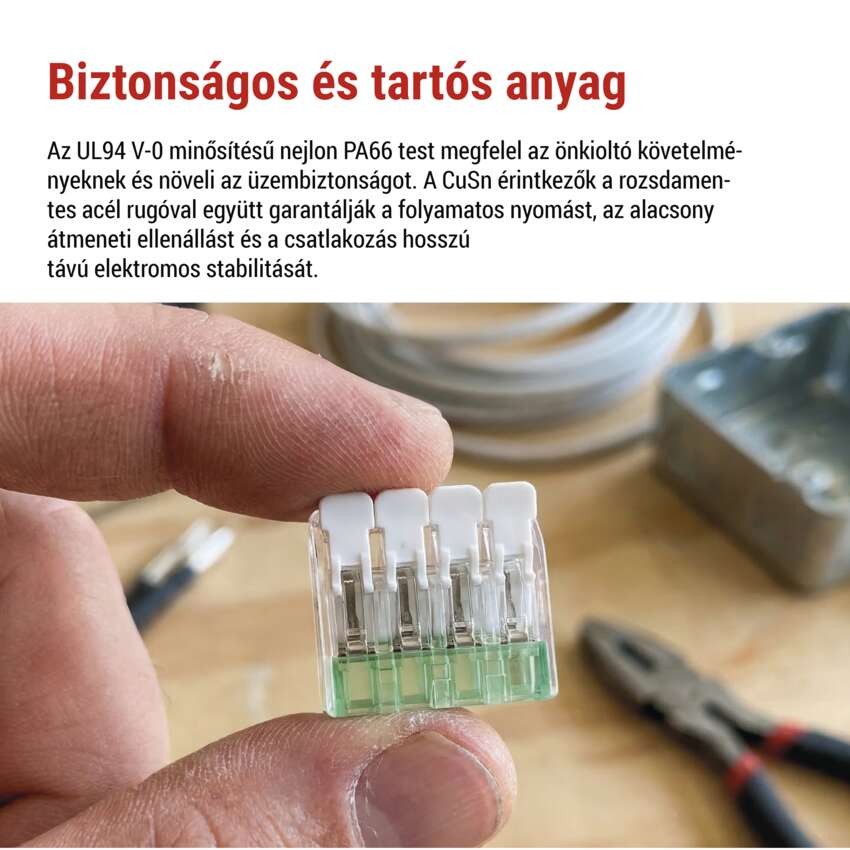 Karos vezetékösszekötő 4 mm2, 10 szt