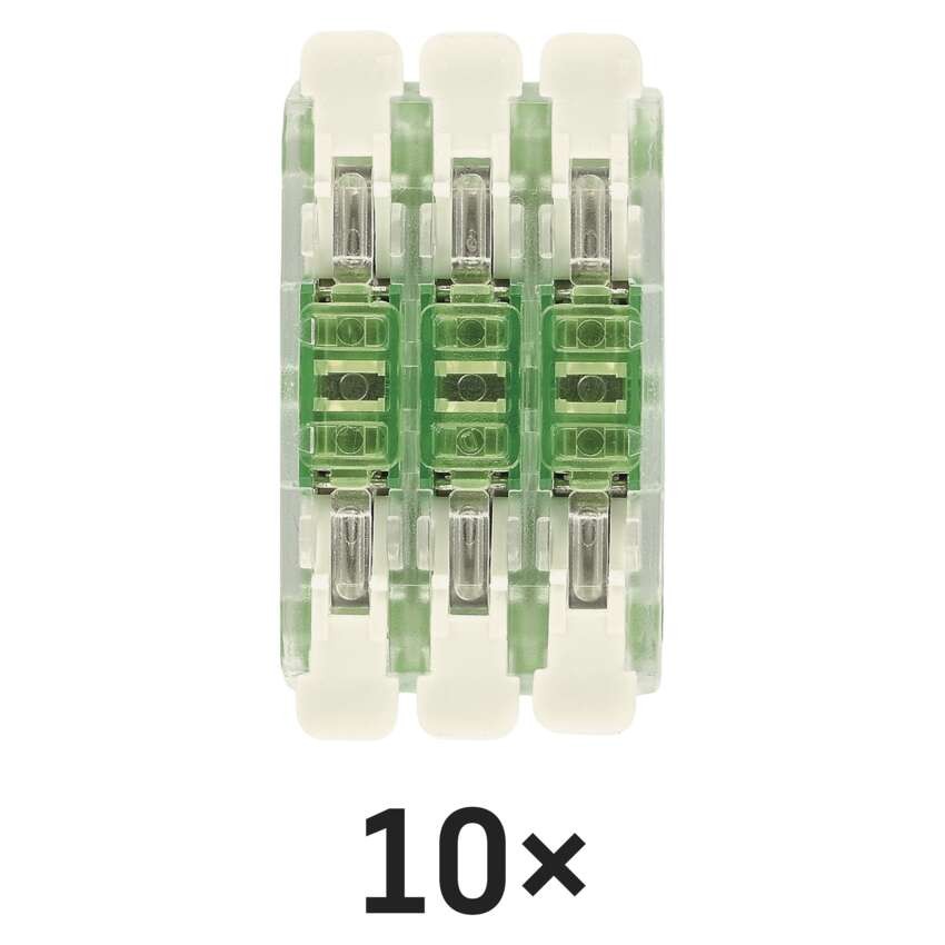 Egyenes karos vezetékösszekötő 6× 0,2–4 mm2, 10 szt