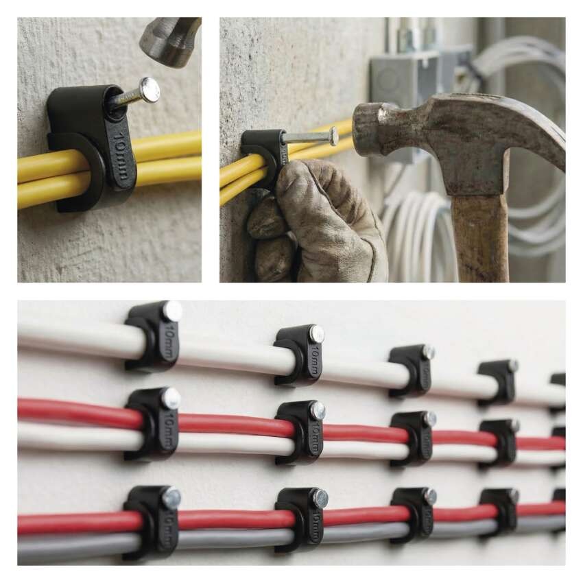 Kör alakú kábelbilincs 10 mm, fehér, 50 szt