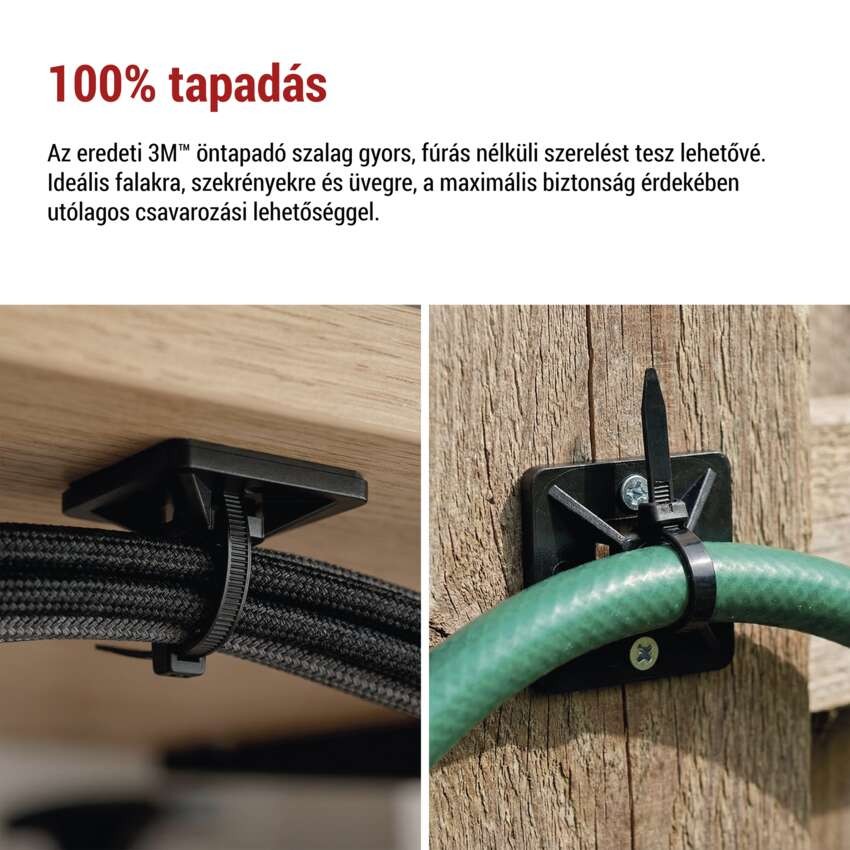 Öntapadó talp 3M 20×20, fekete, 25 szt