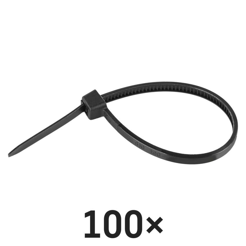 Stahovací páska 100×2,5 mm, černá, 100 ks