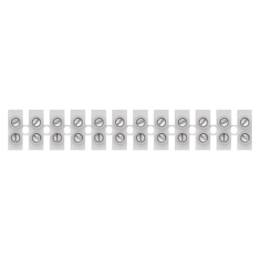 Klemmiplokk 12 x 4,0 mm valge, 10 tk