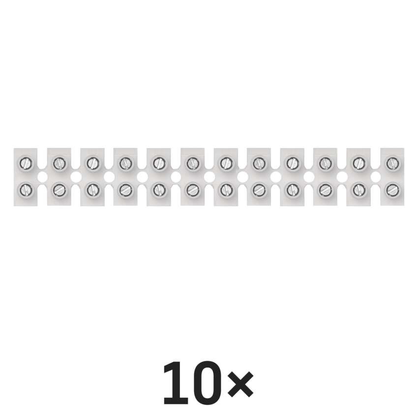 Vrstna sponka 12×16mm bela 10 kos
