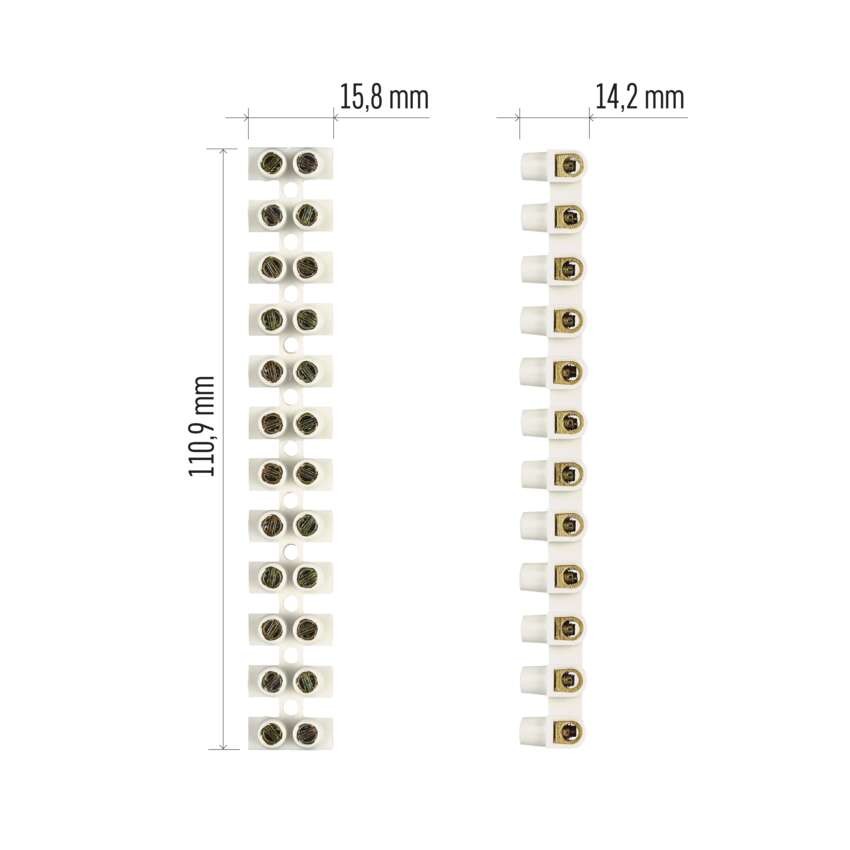 Sorkapocs 4–6mm2, fehér, 10 szt