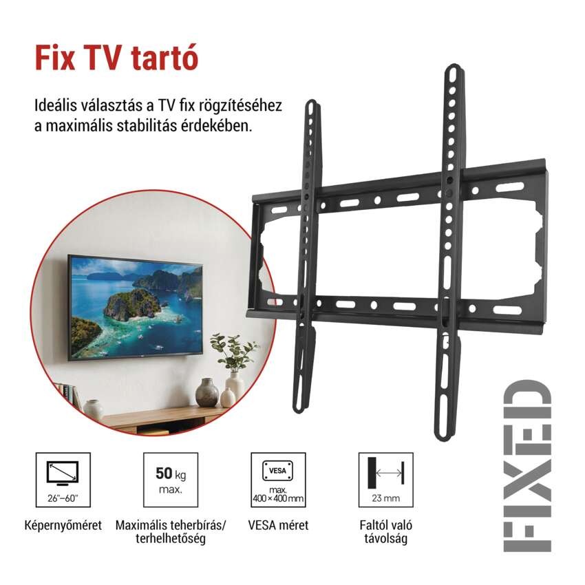 Fix TV falitartó 26-60" (65–152 cm)