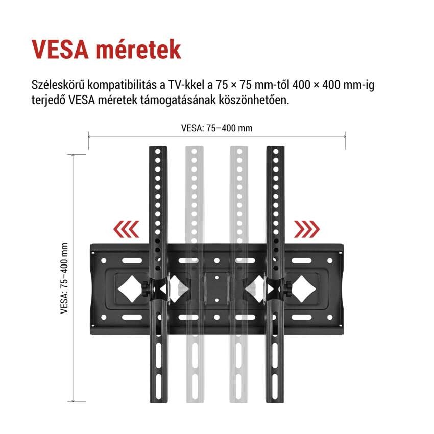 Dönthető TV falitartó 26–65" (65–165 cm)