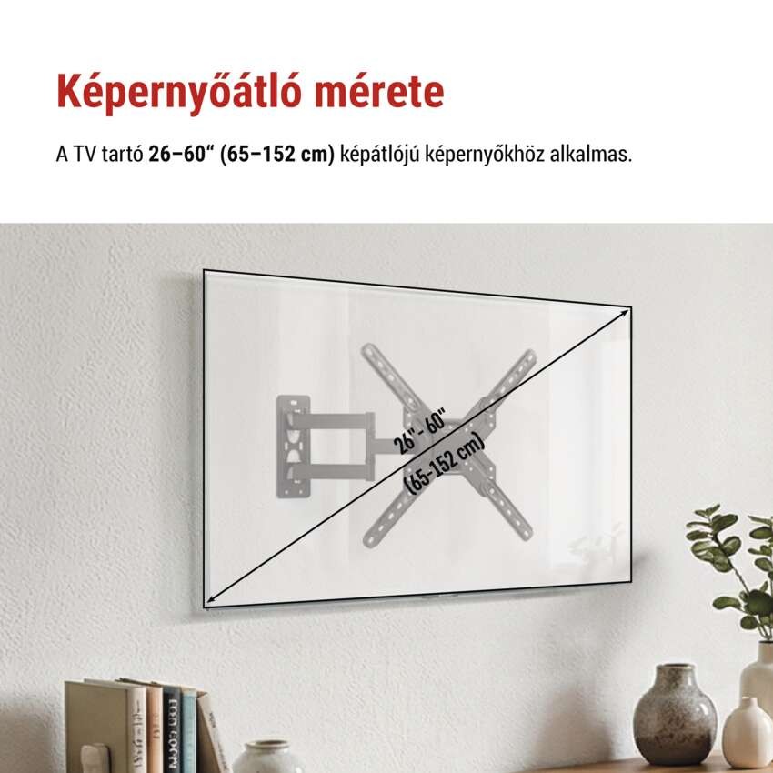 Konzolos TV falitartó 26–60" (65–152 cm)