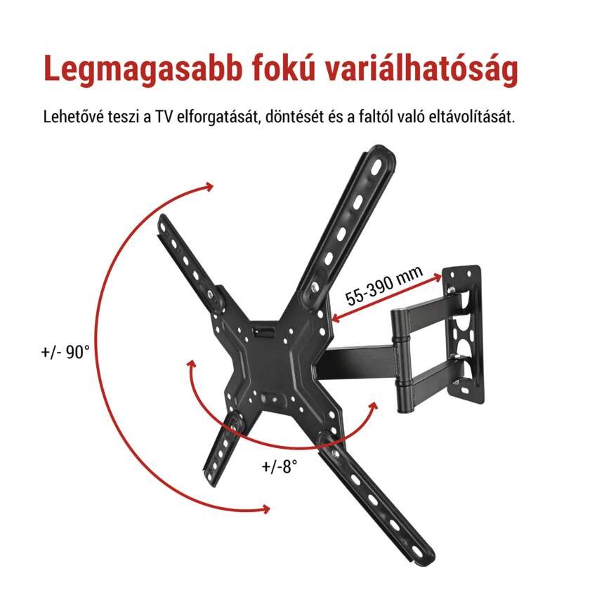 Konzolos TV falitartó 26–60" (65–152 cm)