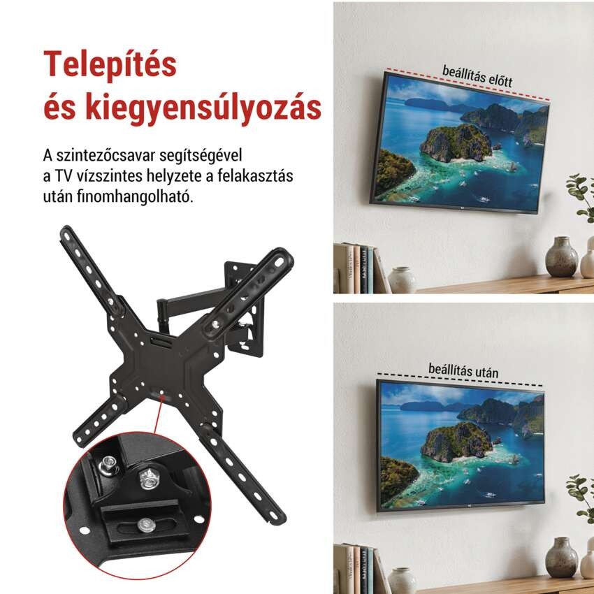 Konzolos TV falitartó 26–60" (65–152 cm)