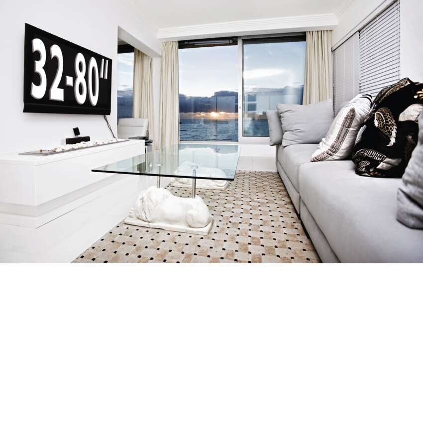 TV-Wandhalterung neigbar und schwenkbar 32–80" (81–203 cm)