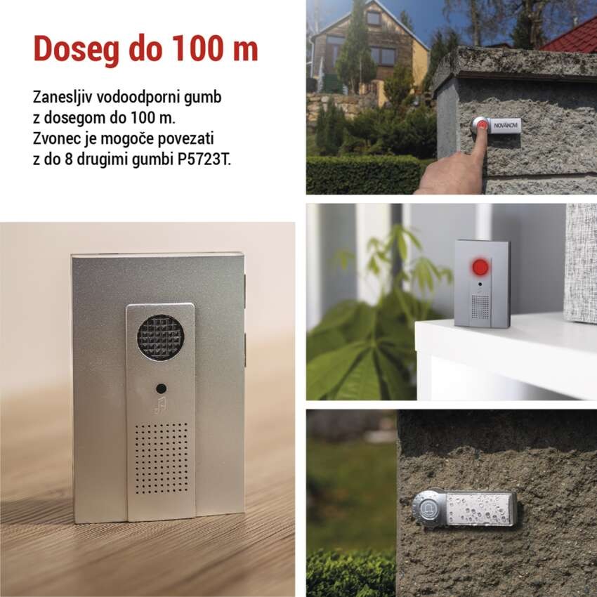 Brezžični hišni zvonec P5712, 3x AA
