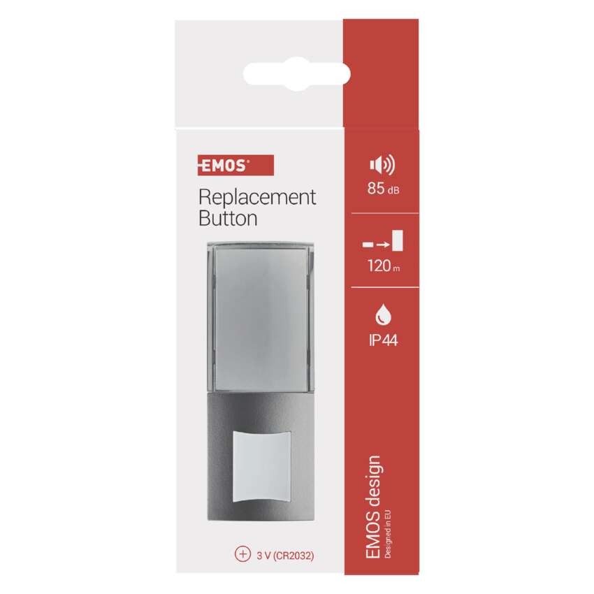 Lauko durų skambučio mygtukas, skirtas P5760, P5763, P5763R su 1x CR2032