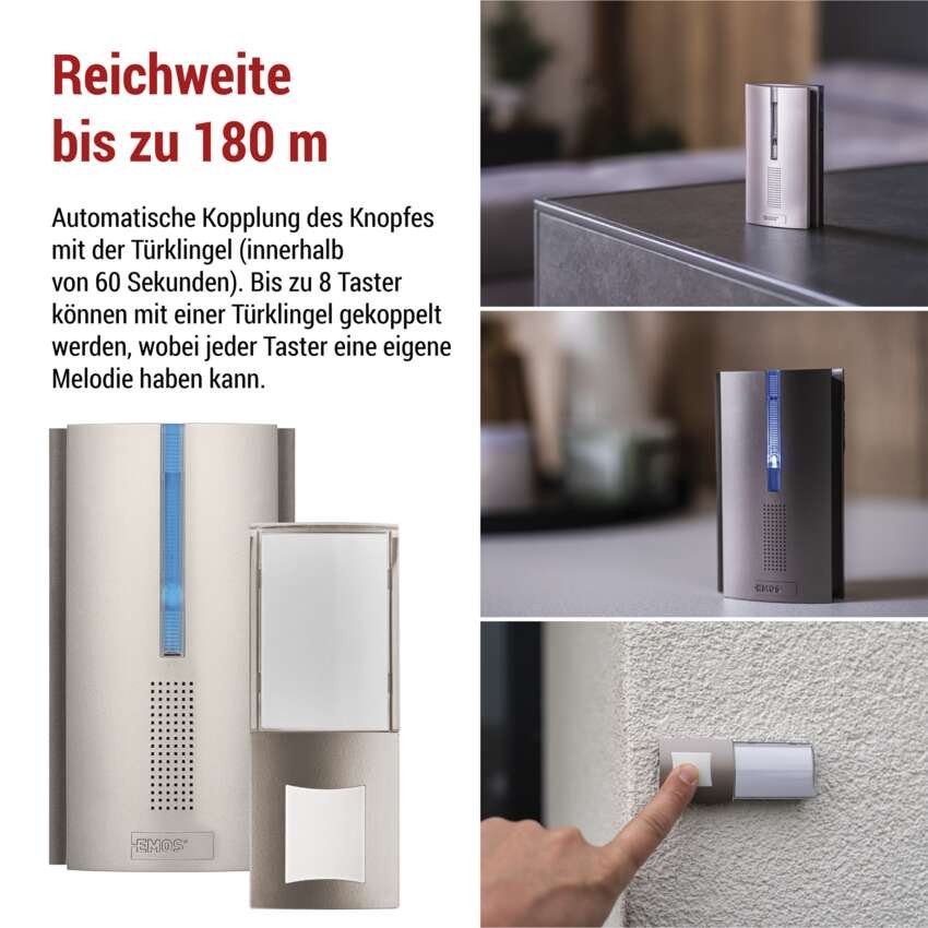 Drahtlose Türklingel P5763N für 3× AA, Signalerweiterung