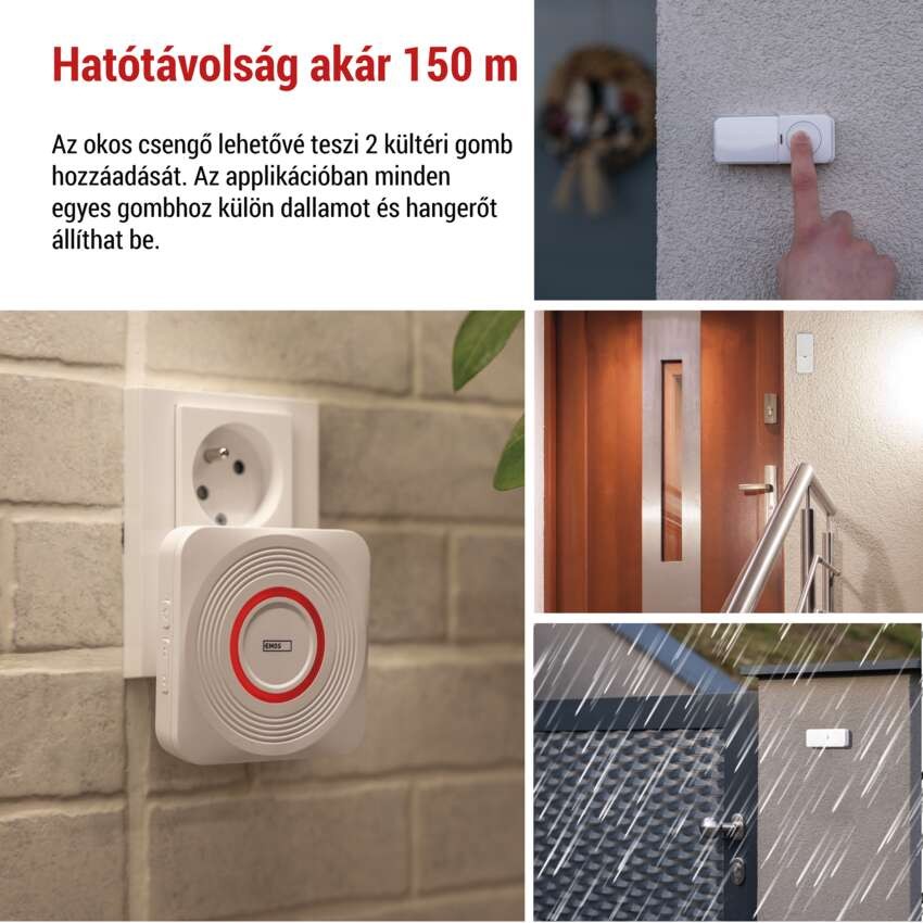 GoSmart Vezeték nélküli csengő P5735WS wifivel