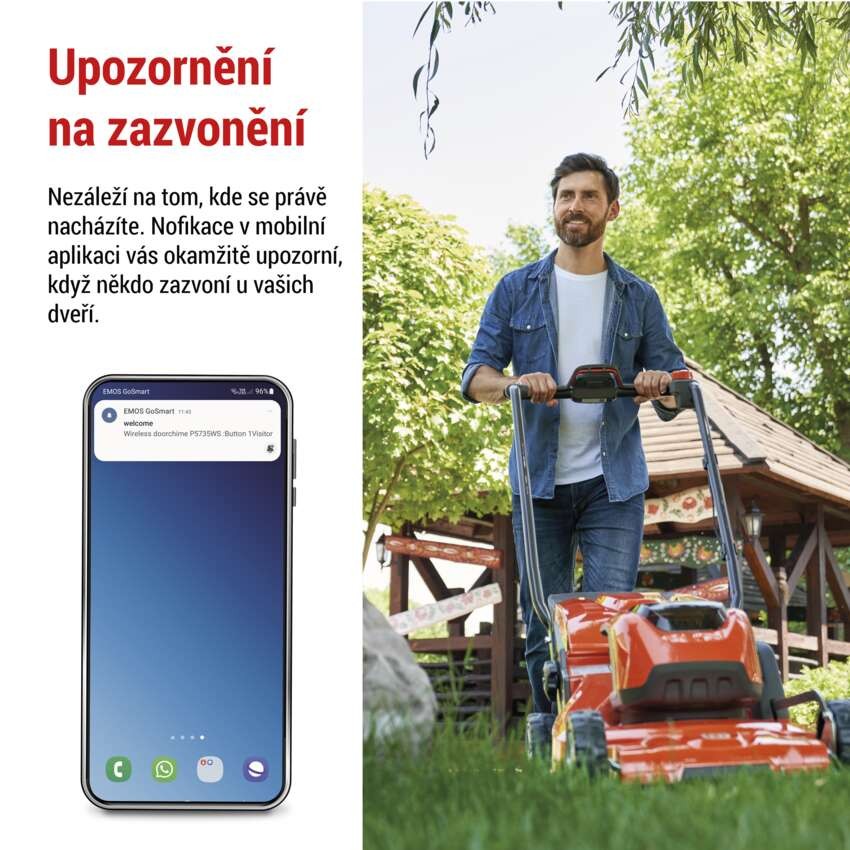 GoSmart Domovní bezdrátový zvonek P5735WS do zásuvky s WiFi
